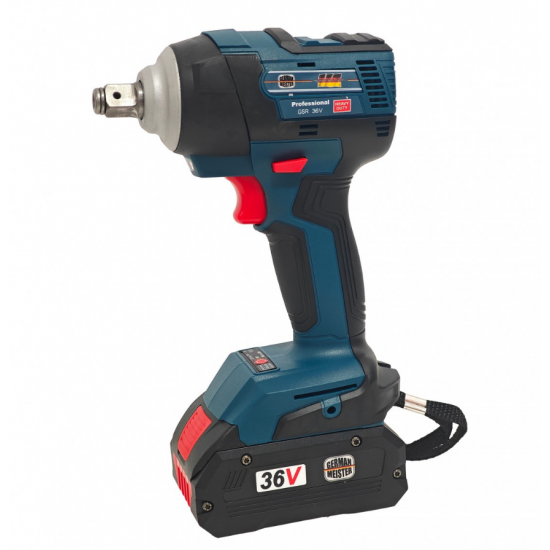 Bormasina cu impact si insurubat German Meister Brusless, 2 acumulatori 36V 8 AH