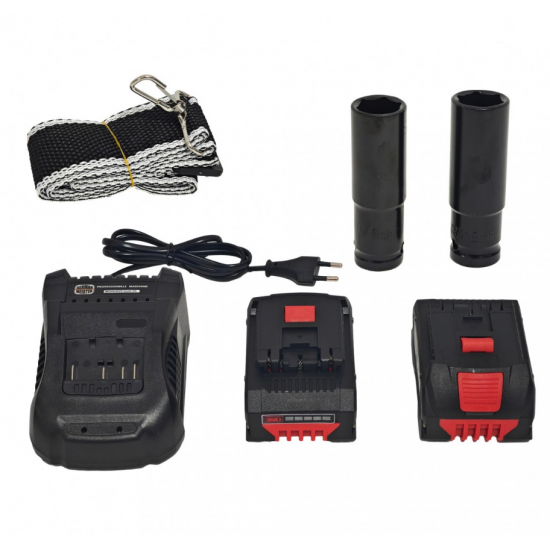 Bormasina cu impact si insurubat German Meister Brusless, 2 acumulatori 36V 8 AH