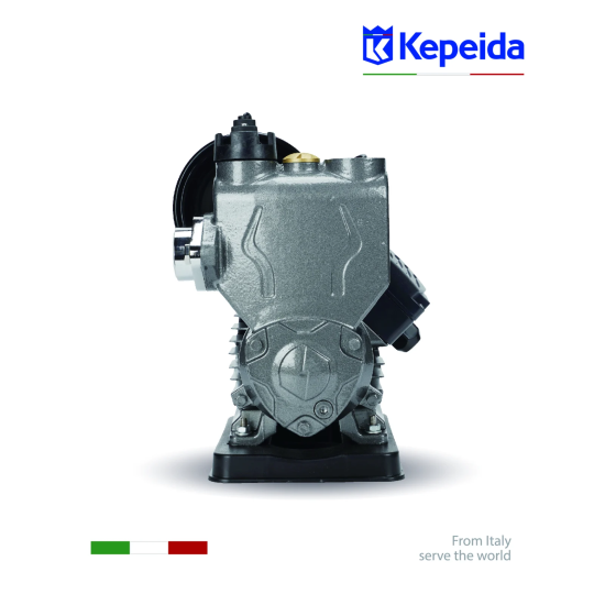 Pompă de apă de suprafață KEPEIDA PM80-800ZKR, 800 W, debit max 60 Litri/minut, înălțime maximă 45 metri, bobinaj 100% cupru, tehnologie și design italian