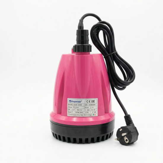 Pompa submersibila apa curata KEPEIDA KDW-200B, 0.2 kW, debit max 70 Litri/minut, inaltime maxima 5 metri, bobinaj 100% cupru, tehnologie si design italian