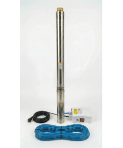 Pompa submersibila pentru put adanc KEPEIDA 3SPM227-0.75, 0,75 kW, otel inoxidabil, debit maxim 3.8 mc/ora, inalțime maxima de refulare 114 metri, bobinaj 100% cupru, tehnologie si design italian