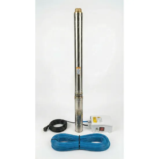 Pompa submersibila pentru put adanc KEPEIDA 3SPM227-0.75, 0,75 kW, otel inoxidabil, debit maxim 3.8 mc/ora, inalțime maxima de refulare 114 metri, bobinaj 100% cupru, tehnologie si design italian