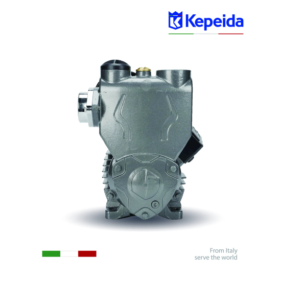 Pompă de apă de suprafață KEPEIDA PM90-1500Z, 1500 W, debit max 110 Litri/minut, înălțime maximă 60 metri, bobinaj 100% cupru, tehnologie și design italian