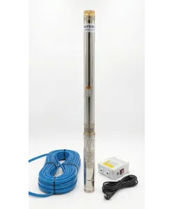 Pompa submersibila pentru put adanc KEPEIDA 3SPM420-0.92, 0.92 kW, otel inoxidabil, debit maxim 5.4 mc/ora, inalțime maxima de refulare 82 metri, bobinaj 100% cupru, tehnologie si design italian