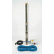 Pompa submersibila pentru put adanc KEPEIDA 3SPM221-0.55, 0,55 kW, otel inoxidabil, debit maxim 3.8 mc/ora, inalțime maxima de refulare 89 metri, bobinaj 100% cupru, tehnologie si design italian