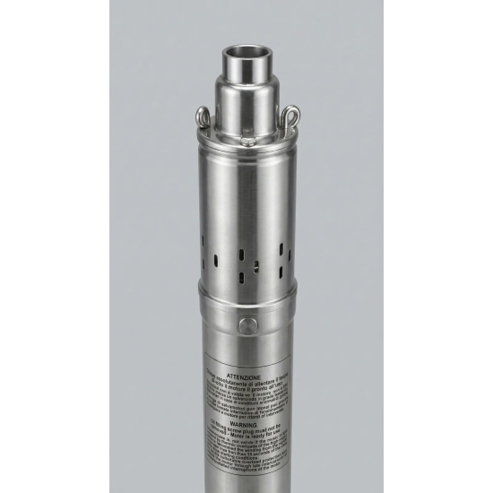 Pompa submersibila pentru put KEPEIDA 3QGD1-75-0.75, 750 W, otel inoxidabil, debit maxim 1.8 mc/ora, inalțime maxima de refulare 125 metri, bobinaj 100% cupru, tehnologie si design italian