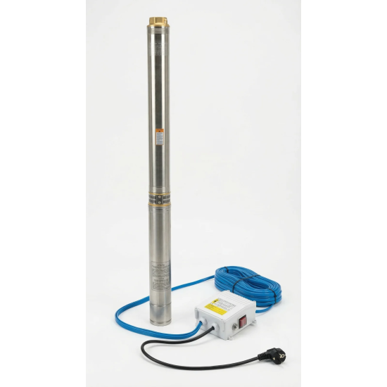 Pompa submersibila pentru put adanc KEPEIDA 4SPM1013-2.2, 2.2 kW, otel inoxidabil, debit maxim 14.4 mc/ora, inalțime maxima de refulare 88 metri, bobinaj 100% cupru, tehnologie si design italian