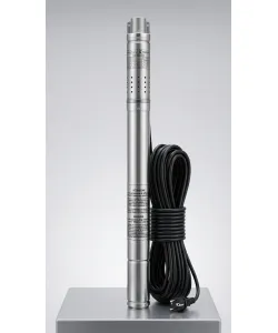 Pompa submersibila pentru put KEPEIDA 2QGD0.5-30-0.25, 250 W, otel inoxidabil, debit maxim 0.9 mc/ora, inalțime maxima de refulare 72 metri, bobinaj 100% cupru, tehnologie si design italian