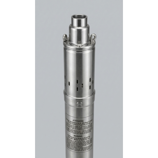 Pompa submersibila pentru put KEPEIDA 3QGD1-40-0.37, 370 W, otel inoxidabil, debit maxim 1.8 mc/ora, inalțime maxima de refulare 80 metri, bobinaj 100% cupru, tehnologie si design italian