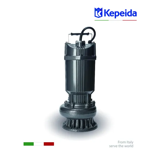 Kepeida Pompă submersibilă apă curată KEPEIDA QDX50-7-1.5DF, 1.5 Kw, debit 66000 Litri/oră, Înălțime maximă de refulare 11 metri, bobinaj 100% cupru, tehnologie și design italian