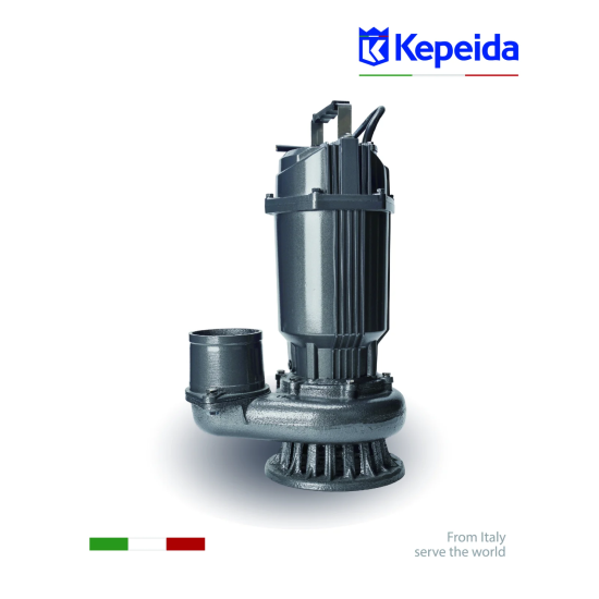 Kepeida Pompă submersibilă apă curată KEPEIDA QDX50-7-1.5DF, 1.5 Kw, debit 66000 Litri/oră, Înălțime maximă de refulare 11 metri, bobinaj 100% cupru, tehnologie și design italian