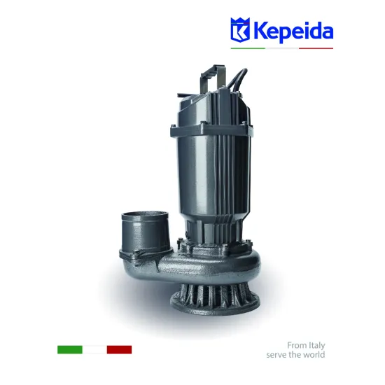 Kepeida Pompă submersibilă apă curată KEPEIDA QDX50-7-1.5DF, 1.5 Kw, debit 66000 Litri/oră, Înălțime maximă de refulare 11 metri, bobinaj 100% cupru, tehnologie și design italian