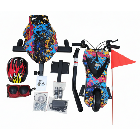 Tricicleta electrica Drift HAUSBERG KIDS HB-KD 05CB, 8inch, viteza 15 km/h , autonomie 10-15 km, motor 250 W