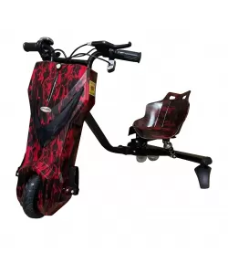 Tricicleta electrica Drift HAUSBERG KIDS HB-KD 05RS, 8inch, viteza 15 km/h , autonomie 10-15 km, motor 250 W, rosu/negru