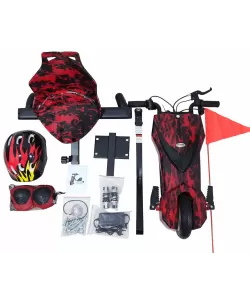 Tricicleta electrica Drift HAUSBERG KIDS HB-KD 05RS, 8inch, viteza 15 km/h , autonomie 10-15 km, motor 250 W, rosu/negru