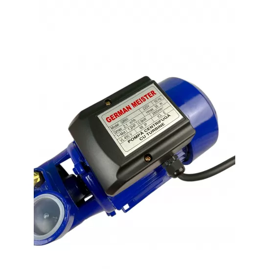 Pompa de suprafata GERMAN MEISTER QB60, 900 W, aspiratie 7 m, refulare 35 m Pompa de suprafata GERMAN MEISTER QB60, 900 W, aspiratie 7 m, refulare 35 m