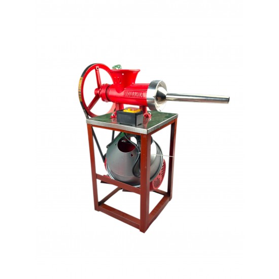 Masina de tocat carne German Meister nr 32 cu motor 3kw, palnie pentru carne si carnati 300 kg/h, buton start stop