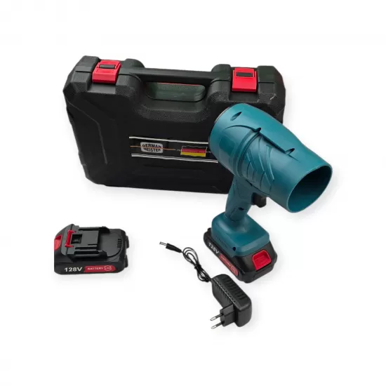 Suflanta Electrica German Meister 2 acumulatori 128V 8 Ah– Suflanta Portabila pentru Curatare, Atelier și Gradină