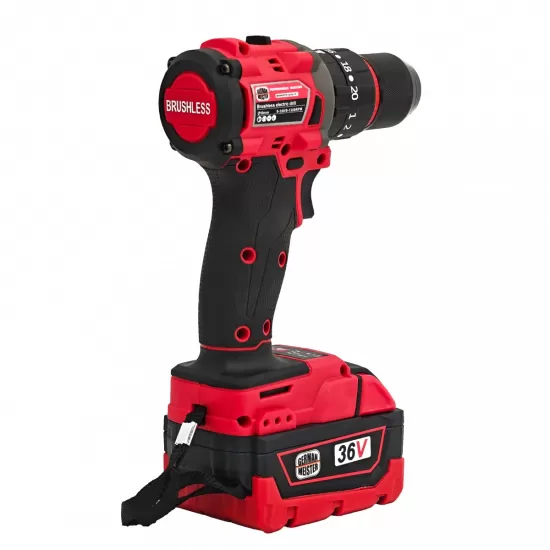 Trusa profesionala German Meister cu 3 scule electrice, Bormasina impact,Bormasina insurubat,Flex + 2 acumulatori 36V 8Ah