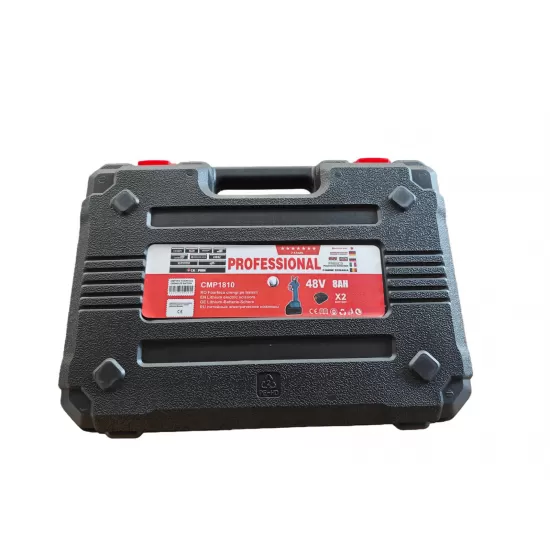 Foarfeca electrica Campion pentru vie si pomi, cu 2 acumulatori 48V 8Ah, albastra