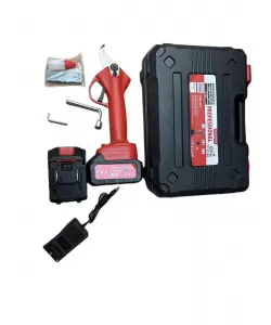 Foarfeca electrica Campion pentru vie si pomi, cu 2 acumulatori 48V 8Ah, rosie
