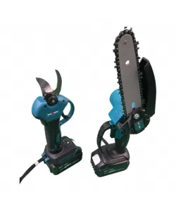 Foarfeca de vie si ferastrau 16cm - sina cu 2 lanturi, KRAFTROYAL, Lubrifiere automată, Fara perii, 36V. 8Ah. baterii