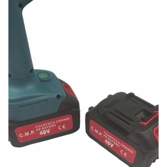 Foarfeca electrica Campion pentru vie si pomi, cu 2 acumulatori 48V 8Ah, albastra