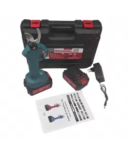 Foarfeca electrica Campion pentru vie si pomi, cu 2 acumulatori 48V 8Ah, albastra