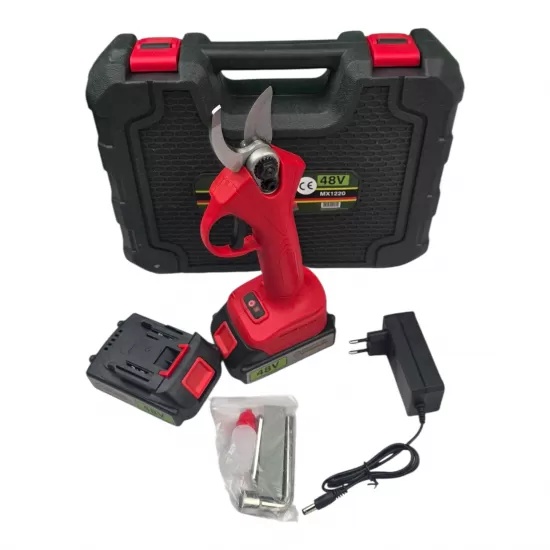 Foarfeca electrica pentru gradina Craft Tec , 2 acumulatori 48V 8Ah, valiza transport – Foarfeca profesionala pentru taiat crengi si vita de via