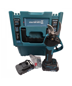 Foarfeca electrica profesionala de gradina Top Helper, cu 2 acumulatori 48V, 8ah, 4 trepte de deschidere a lamei, incarcator si valiza
