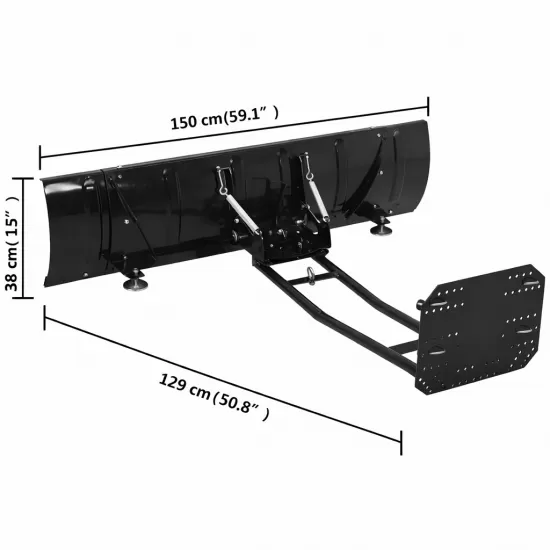 Lama de zapada 150x38 pentru ATV si masini off-road – Plug zapadă frontal din otel, montaj universal