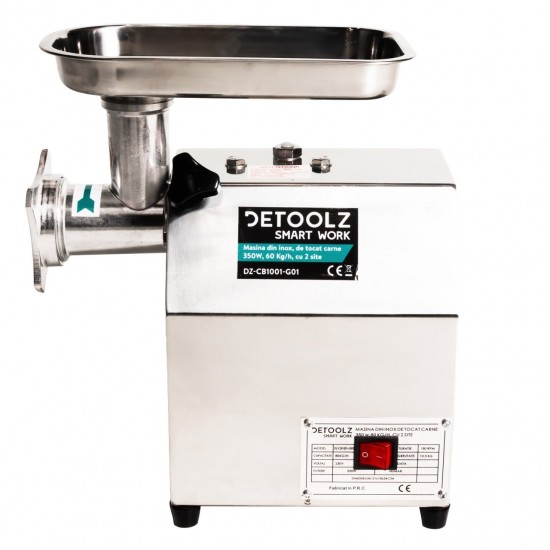 Masina de tocat carne Detoolz Mk8 60 kg/h, carcasa inox, 2 site