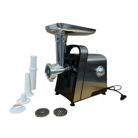 Masins de tocat carne din inox Campion 4000W cu 3 site, adaptor carnati si adaptor chiftele – aparat profesional pentru bucătărie