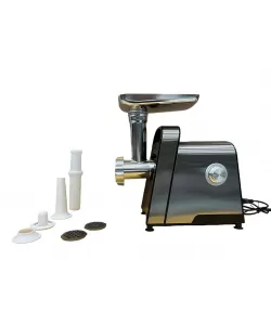 Masins de tocat carne din inox Campion 4000W cu 3 site, adaptor carnati si adaptor chiftele – aparat profesional pentru bucătărie