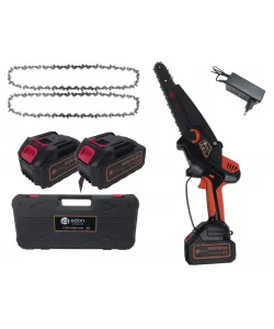 Mini Drujba Electrica Edon MX294 cu 2 acumulatori 48V, Lama 8 inch + 2 Lanțuri, ungere automata