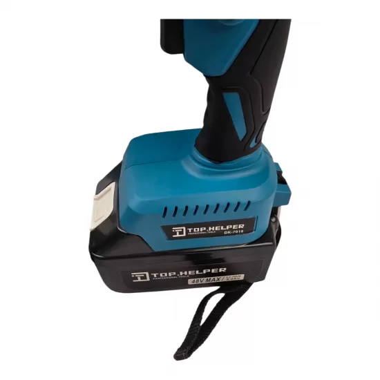 Mini drujba electrica cu acumulator Top Helper, lama 12 inch, 2 lanturi, 2 acumulatori 48V 8Ah,sistem ungere