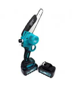 Produs resigilat Mini Drujba cu sistem de ungere, 2 acumulatori 36V, 8Ah, Lama 8 Inch ( 20 cm), 1 lant