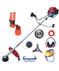 Motocoasa benzina Craft Tech 6100 Ultra, 8 Accesorii, 6 CP, 4.5kW, motor 2 timpi, functie Easy Start, Rosu