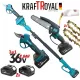 Set Profesional Kraft Royal 3 in 1 Drujba Electrica, Foarfeca pentru Crengi si Tija Telescopica, 2 Acumulatori 36V 8Ah