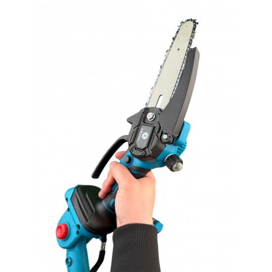 Set unelte gradina Taiga 3 In 1 cu 2 acumulatori 36 V 8 Ah – foarfeca electrica, mini drujba cu ungere automata și tija telescopica, lame rezerva pentru foarfeca