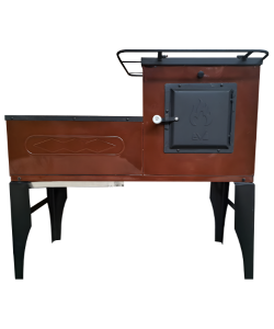 soba de gatit pe lemne Gospodar,maro  tip stanga 50 kg 82x46x82 cm
