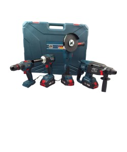 Trusa profesionala German Meister 36V 8Ah – Flex, Masina de gaurit, Masina de insurubat cu impact si Ciocan rotopercutor + 3 acumulatori si valiză