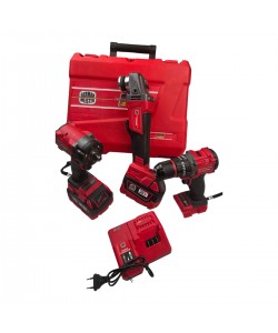 Trusa profesionala German Meister cu 3 scule electrice, Bormasina impact,Bormasina insurubat,Flex + 2 acumulatori 36V 8Ah