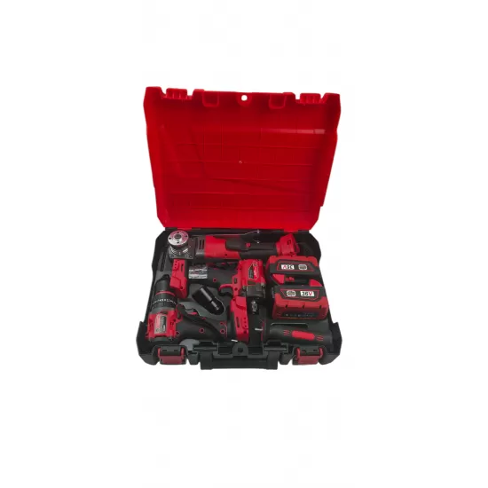 Trusa profesionala German Meister cu 3 scule electrice, Bormasina impact,Bormasina insurubat,Flex + 2 acumulatori 36V 8Ah