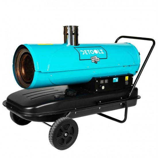 Tun de caldura Detoolz 30 kw, cos evacuare ,diesel, cu roti, capacitate rezervir 55 L