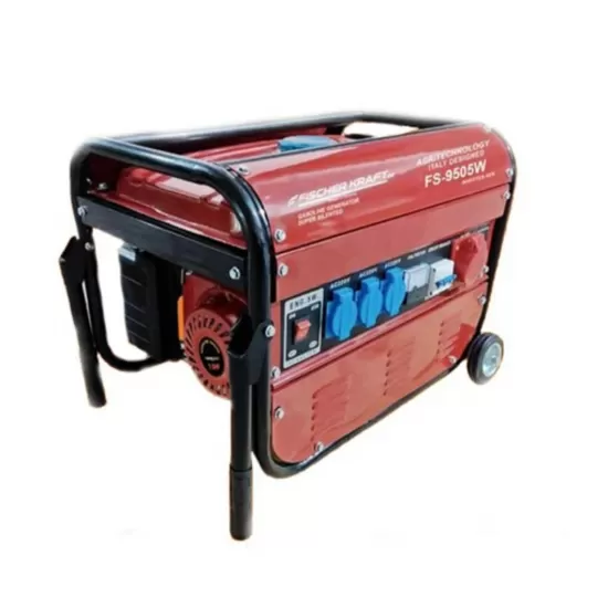 Generator pe benzina Fischer Kraft FS9505W, 9500W, 220V, AVR, cu 3 prize 230v si 1 priza 380V Generator pe benzina Fischer Kraft FS9505W, 9500W, 220V, AVR, cu 3 prize 230v si 1 priza 380V