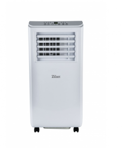 Aer conditionat portabil Zilan ZLN2495 Alb, functie de racire, dezumidificare si ventilatie, Telecomanda, 2 trepte de viteza, 7000 BTU