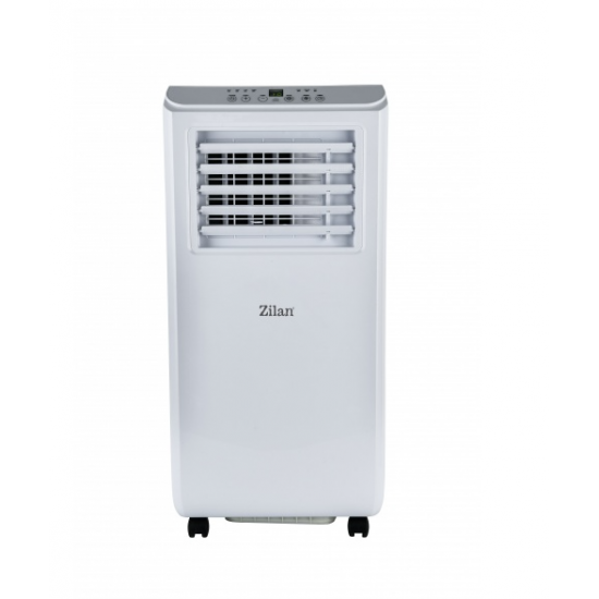 Aer conditionat portabil Zilan ZLN2495 Alb, functie de racire, dezumidificare si ventilatie, Telecomanda, 2 trepte de viteza, 7000 BTU