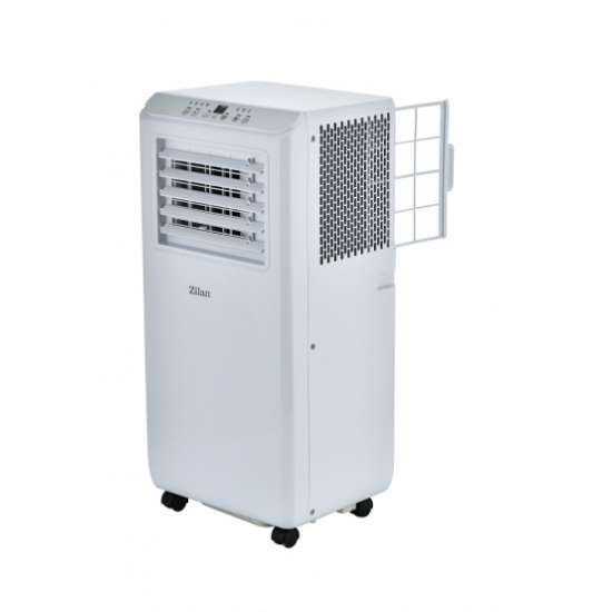 Aer conditionat portabil Zilan ZLN2495 Alb, functie de racire, dezumidificare si ventilatie, Telecomanda, 2 trepte de viteza, 7000 BTU