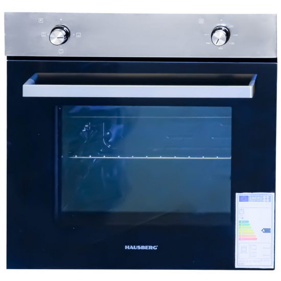 Cuptor incorporabil Electric HAUSBERG HB-8061IN, 2225W, 76 litri, usa cu sticla dubla, 4 functii, 2 tavi + 1 gratar, Clasa A, Inox